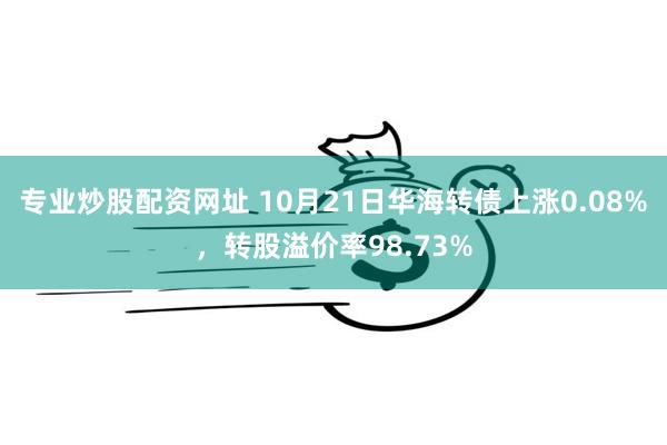 专业炒股配资网址 10月21日华海转债上涨0.08%，转股溢价率98.73%